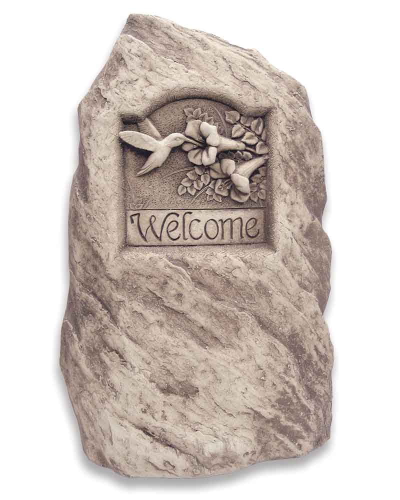 Hummingbird Welcome Stone