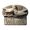Berrybirds Welcome Plaque - Aged Stone