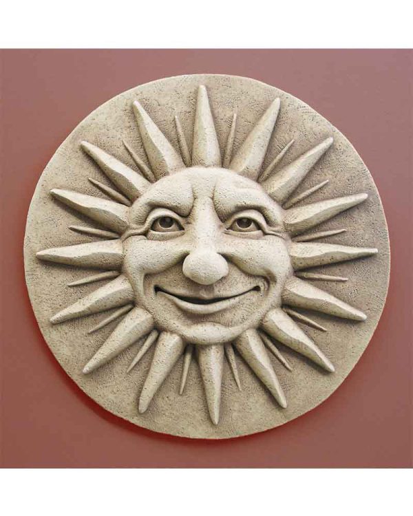 Summer Solstice Sun Plaque with Face
