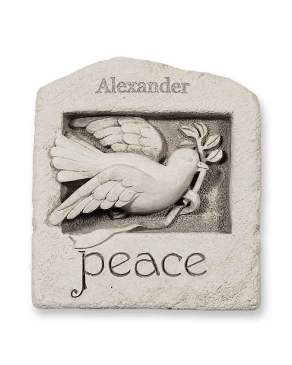 Wings of Peace Engraved White