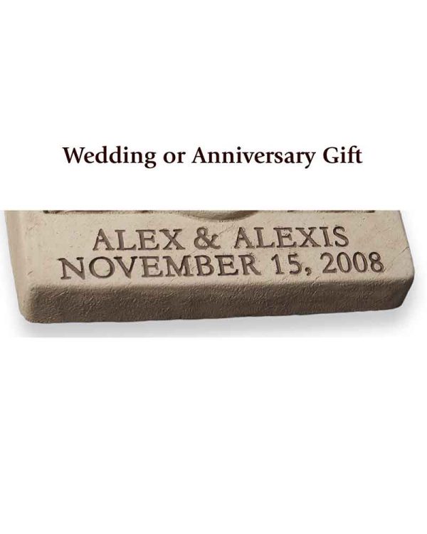 Wild Orchid Engraved Wedding & Anniversary Stone