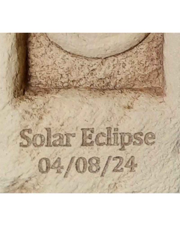 Solar Eclipse Engraved Text