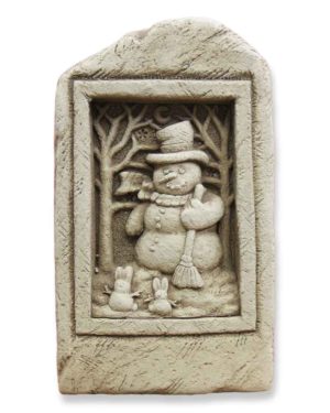 Snowman with Snow Bunnies Stone