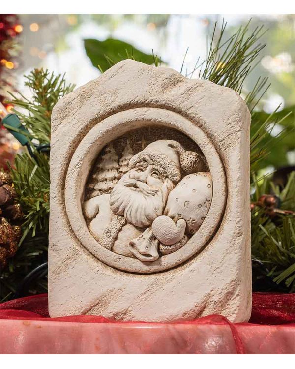 Holiday Magic with Santa Christmas Sculpture for Home and Garden