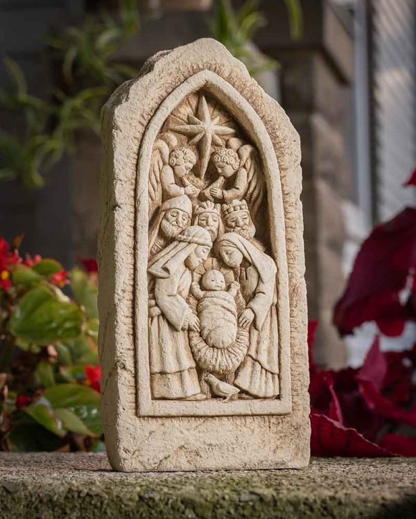 Nativity Stone with Holy Family, Angels and the Magi